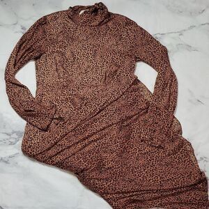 Free People Loveless Open Back Long Sleeve Midi Dress